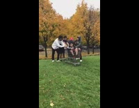Guys push friend in cart hill fail 