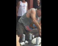 Dad dances on table frat party 