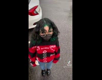 Collab BitchIG2 - Little girl black red sweater angry 