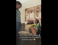 Son judges dad for getting munchies