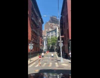 Group blocks the street to play pickleball