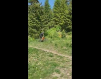 Guy bike jump fail crash ramp hill