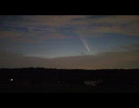 Video of comet spotted with dust tail