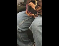 Brown jacket girl pink acrylic nails subway 