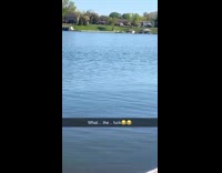 Woman sees strange floating cloth near docks 
