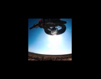 Drone closeup of motorcycle tricks in air