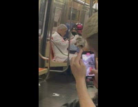 Collab WINY - Man sit wear mummy halloween costume at train 