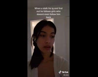 Girl checks who guy is following instagram 