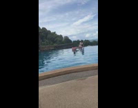 Girl white swimsuit pool hut instagram boyfriend part 3