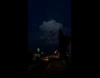 Lightning caught from the motorcycle on road