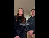 Friends reciting happy birthday to submitter