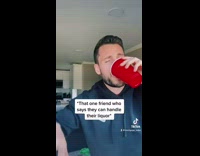 Guy chugs red cup dances over toilet 