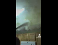 Ceiling light bar on fire in kitchen 