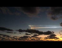 Submitter shows starship reentering atmosphere during sunset