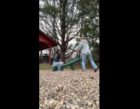 Woman couldnt hold down seasaw
