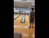 Man intentionally gutters bowling ball then gets strike 