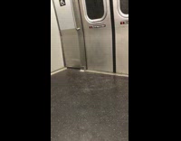 Collab Subway Creatures - Lady riding the subway sings loudly 