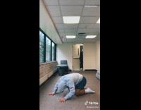 Guy does WAP dance someone walks in