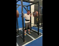 Man white shirt lift and weights fell on the other side