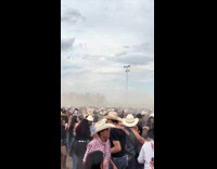 Women tossed in air mexican rodeo concert