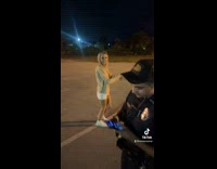 Girl hits griddy during sobriety test 