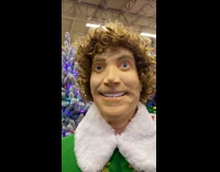 Collab Clips_MPUGC - Buddy the elf display scares girls home depot