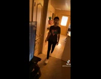 Collab BitchMP - Guy and girl break and punch tv and take it apart 