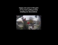 Mom yells at girls steal christmas decoration