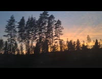 Sunset orange clouds on highway timelapse video