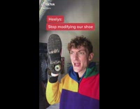 (DUPLICATE, USE A251007585725896) Collab BitchIG2 - Guy holding up and modifying heely shoe heel