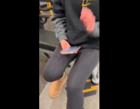 Man at the gym wearing crop top and thong