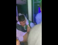 Guy Gets Carried and Girl Spills Drink Next to Him 