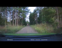 Dash cam guy drives by santa decoration 