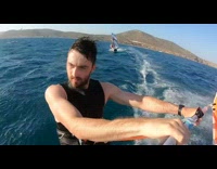 Collab Kook Of The Day - Black life jacket guy orange windsurf fail  