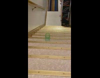 Rainbow slinky goes down stairs gold handrail 