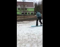 Snowboarder Jump Fail 
