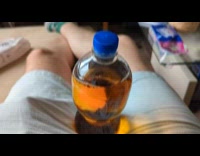 Bottle squeaks the sounds like fax machine