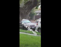 Guy hoodie jacket photo session rain car