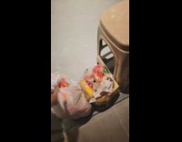 Guy shows his quarantine snacks