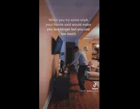 Guy pours water down his pants 