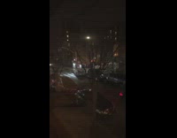 Ice cream truck at night 