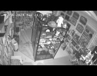 Bookshop glass cabinet breaks for no reason