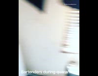 Guy flips random things bartender quarantine 