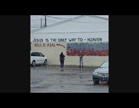 IITW - devil painting makes photo backdrop 