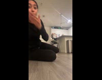 Dog jump towards owner but pushes it