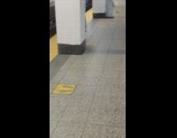 Guy pees subway station rat runs around 