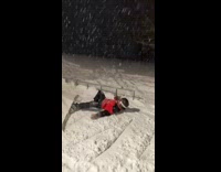 Guy tries to do a stunt on ramp 