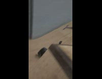 Little boy falls on scooter but gets back up