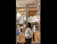 Woman wraps herself in clingwrap