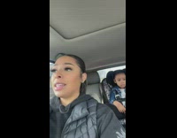 Woman in car tells story about having a daughter